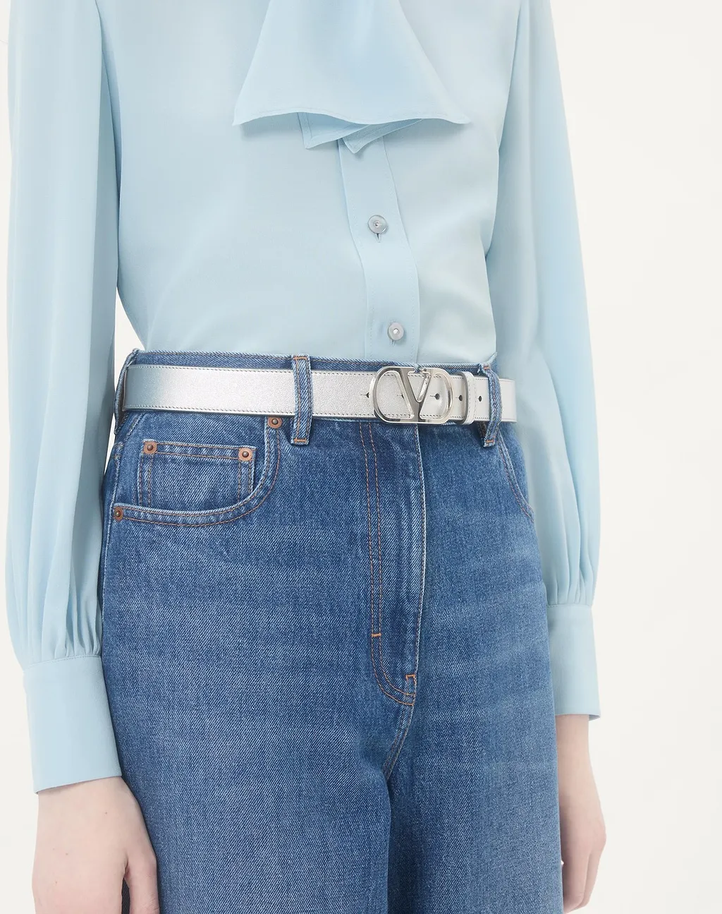 Valentino Vlogo Signature Buckled Belt