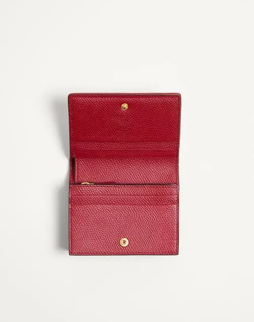 Vlogo Signature Denim Wallet With Cherryfic Embroidery