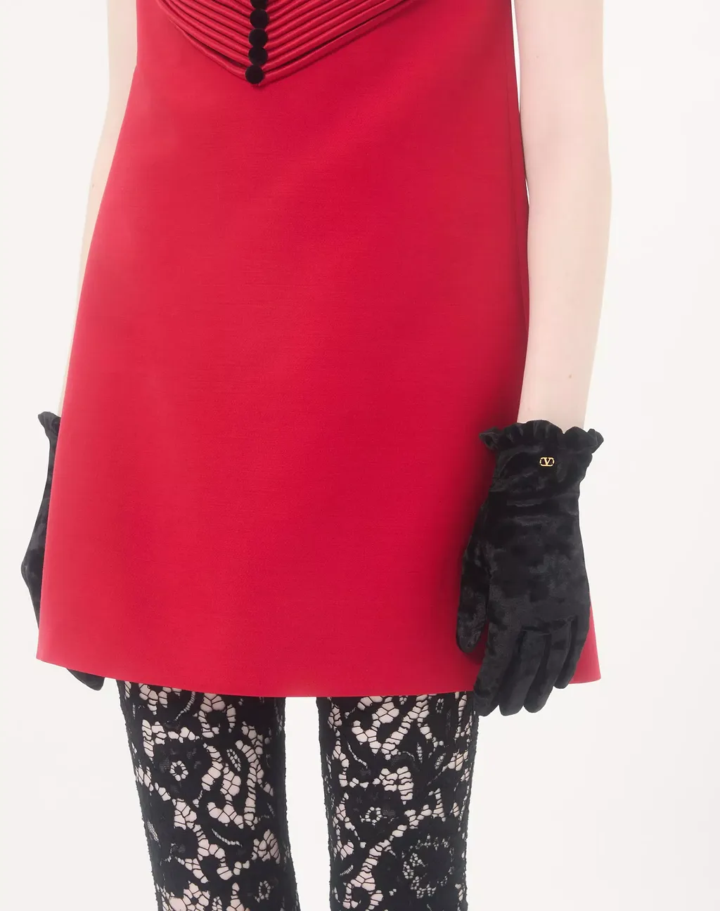 Vlogo-Signature Ruffled Gloves