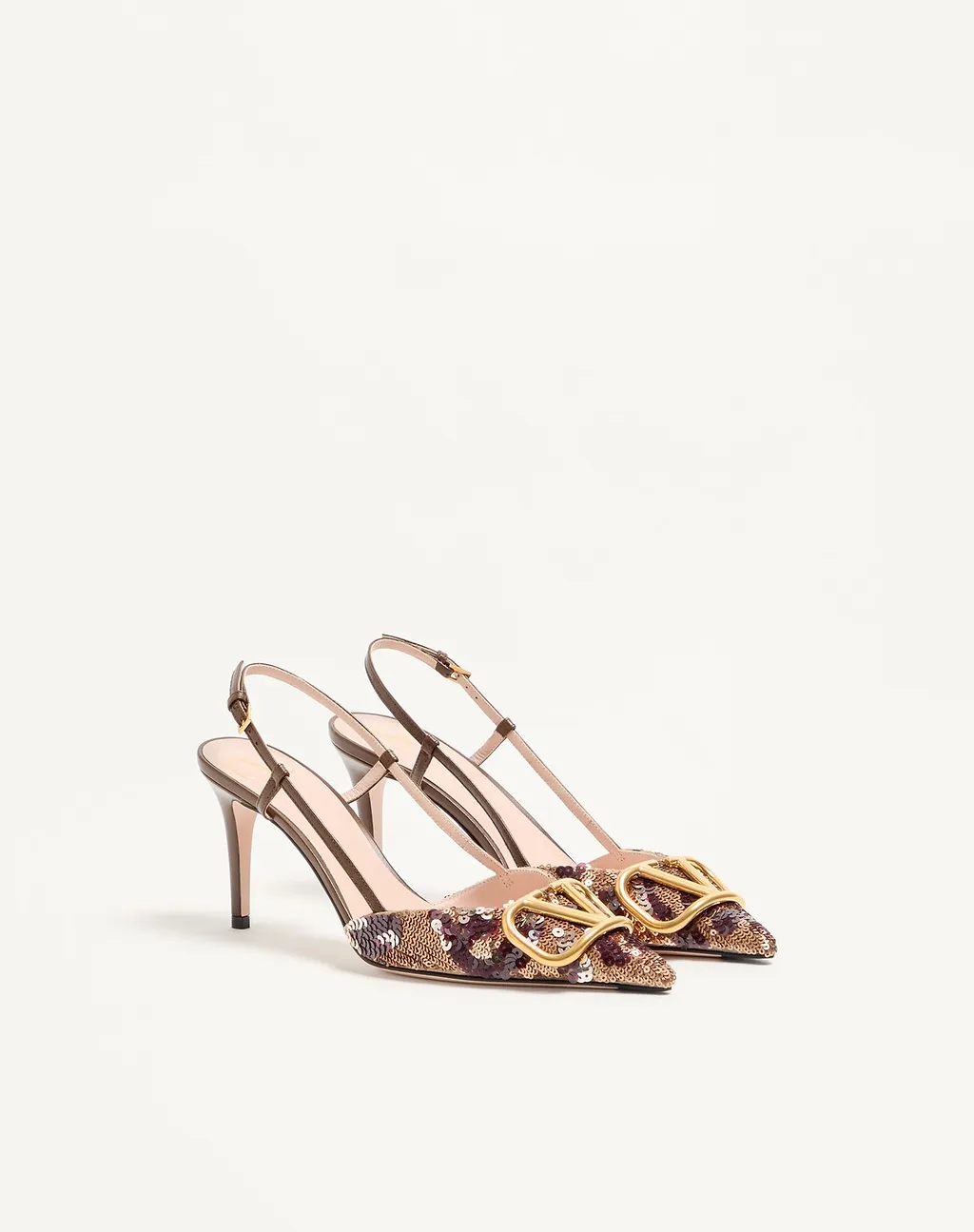 Vlogo Signature Slingback DÉColleté With Animalier Embroidery 80Mm