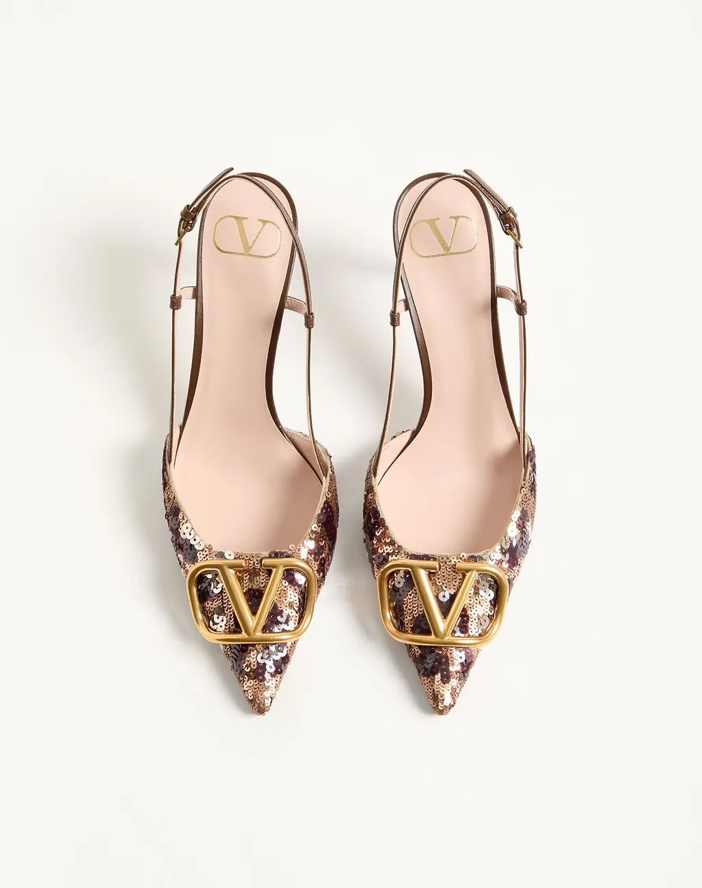 Vlogo Signature Slingback DÉColleté With Animalier Embroidery 80Mm