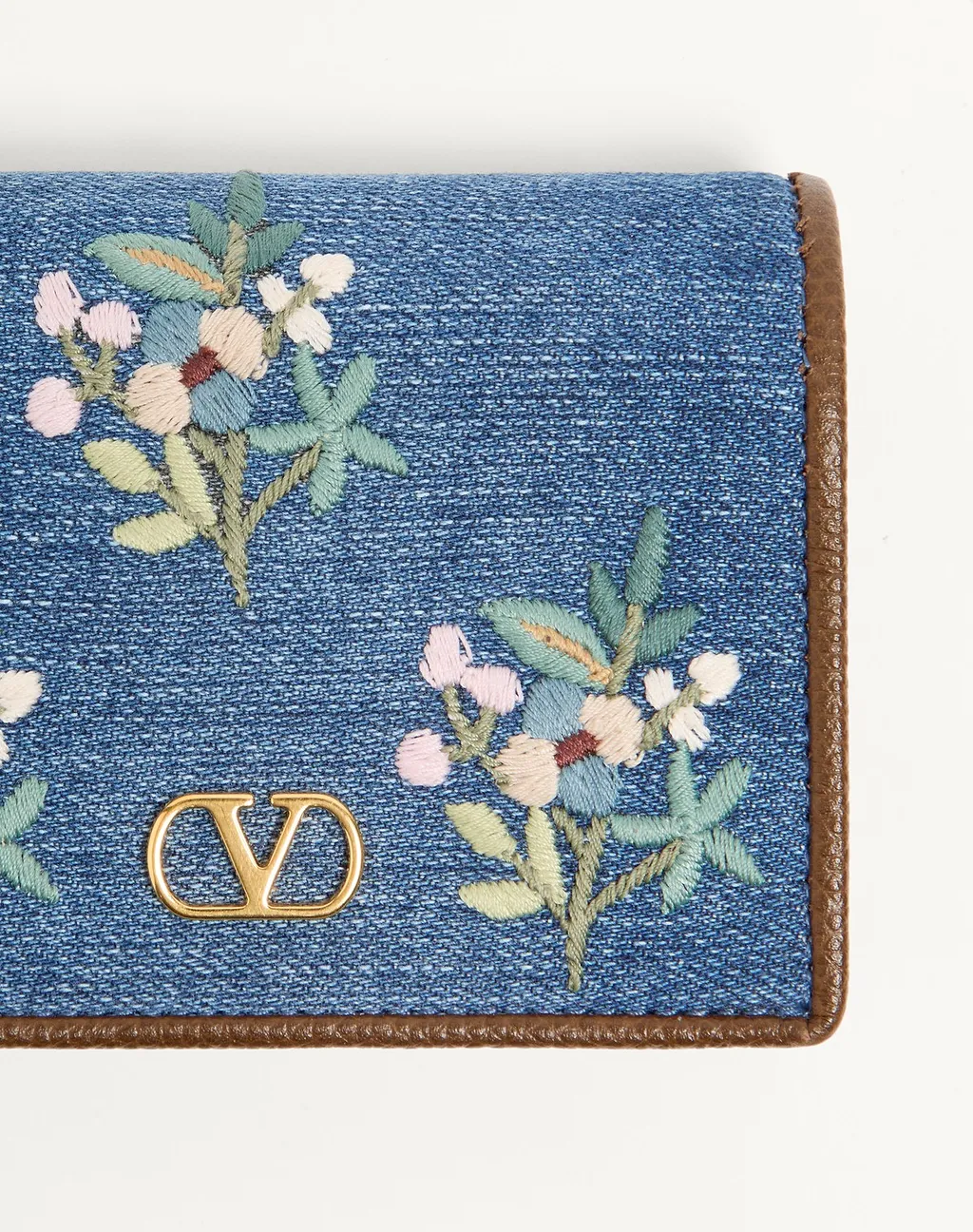 Valentino Vlogo Signature Denim Wallet