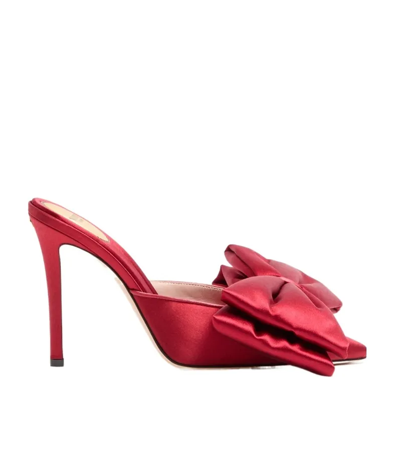 Valentino Yolande Satin Bow Detailed Mules