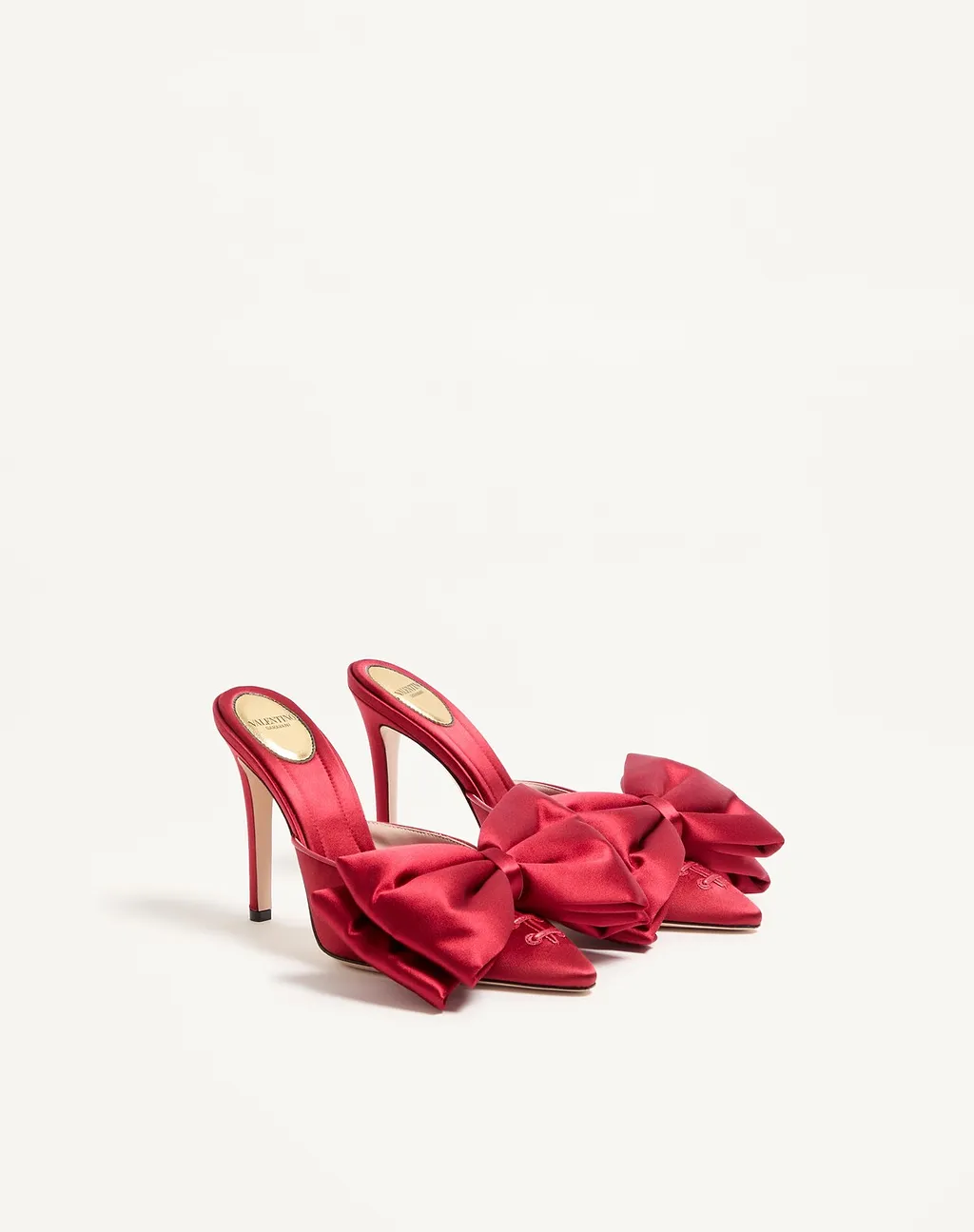 Valentino Yolande Satin Bow Detailed Mules