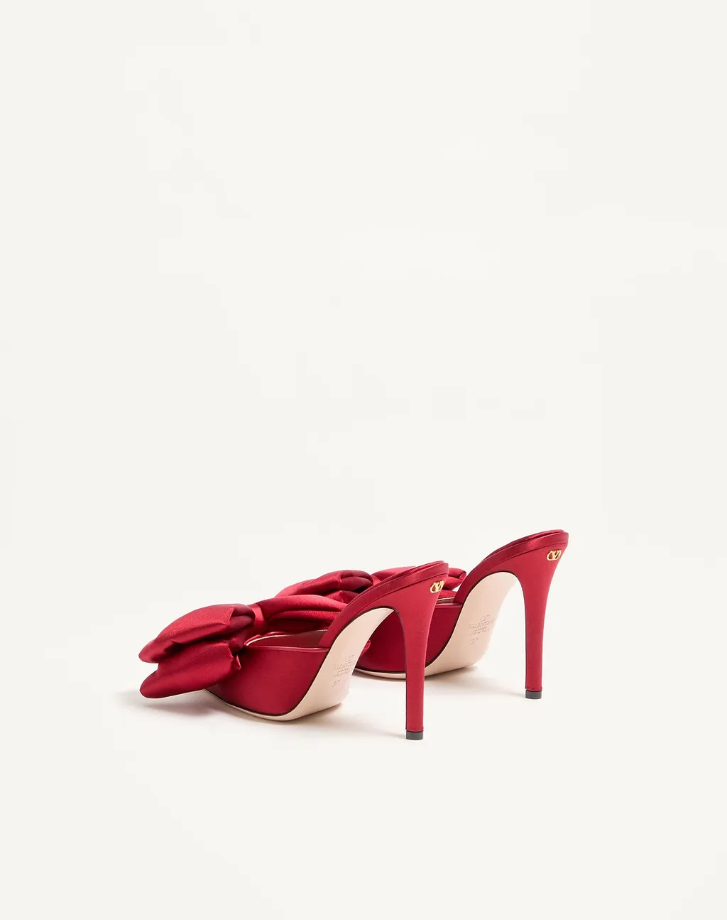 Valentino Yolande Satin Bow Detailed Mules
