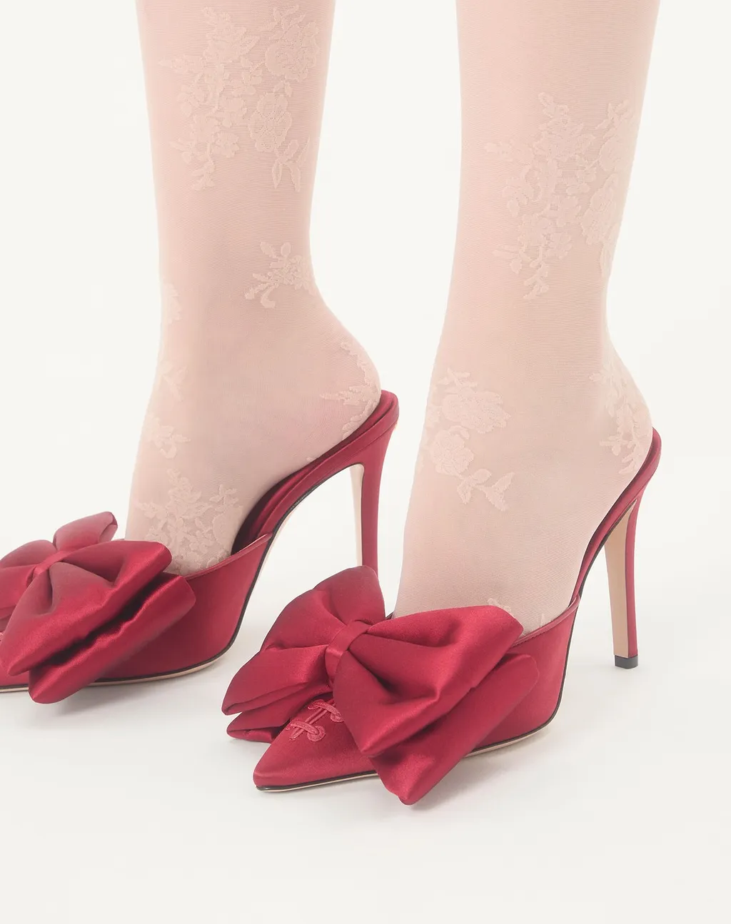 Valentino Yolande Satin Bow Detailed Mules
