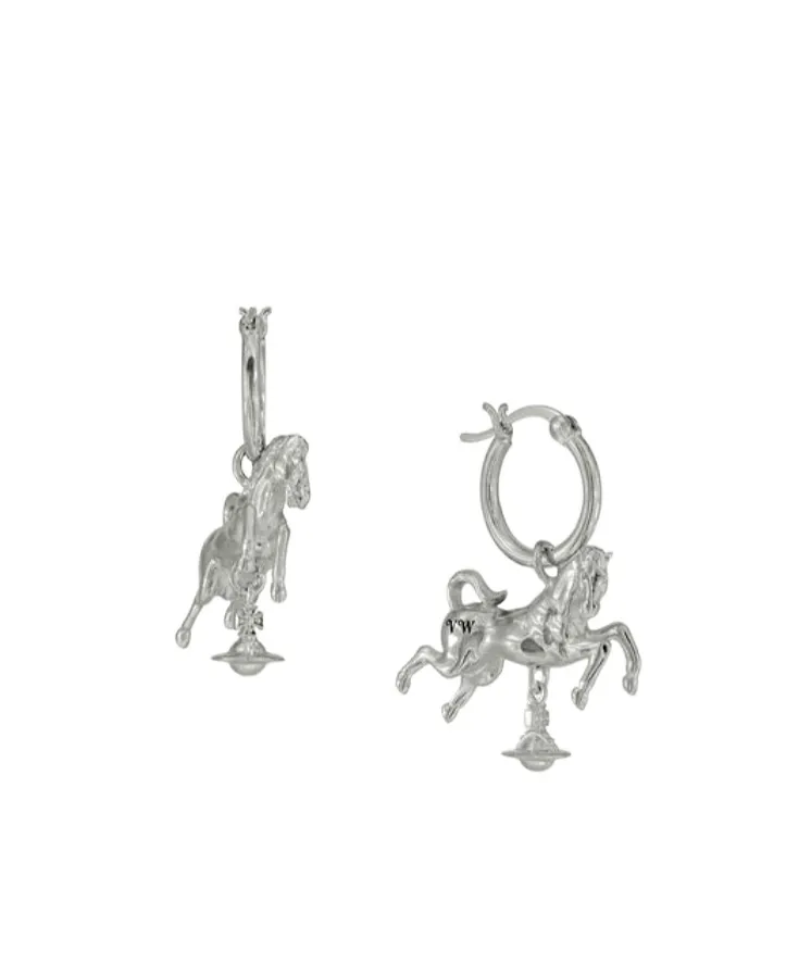 Horse Hoop Earrings