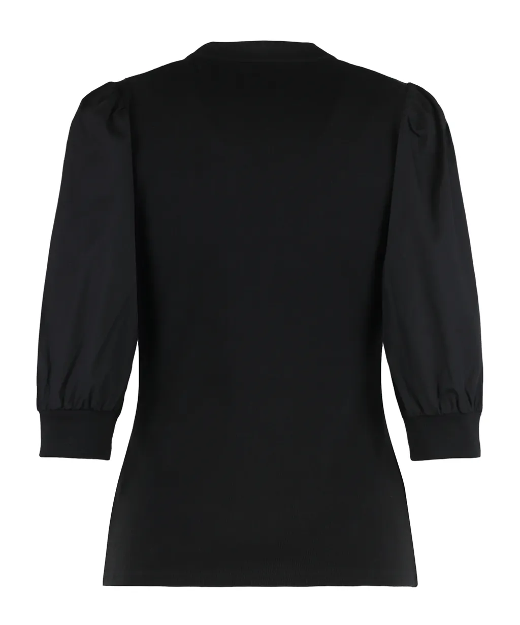 Veronica Beard Coralee Puff-Sleeved Top