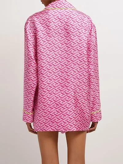 Letter Combination Twill Shirt