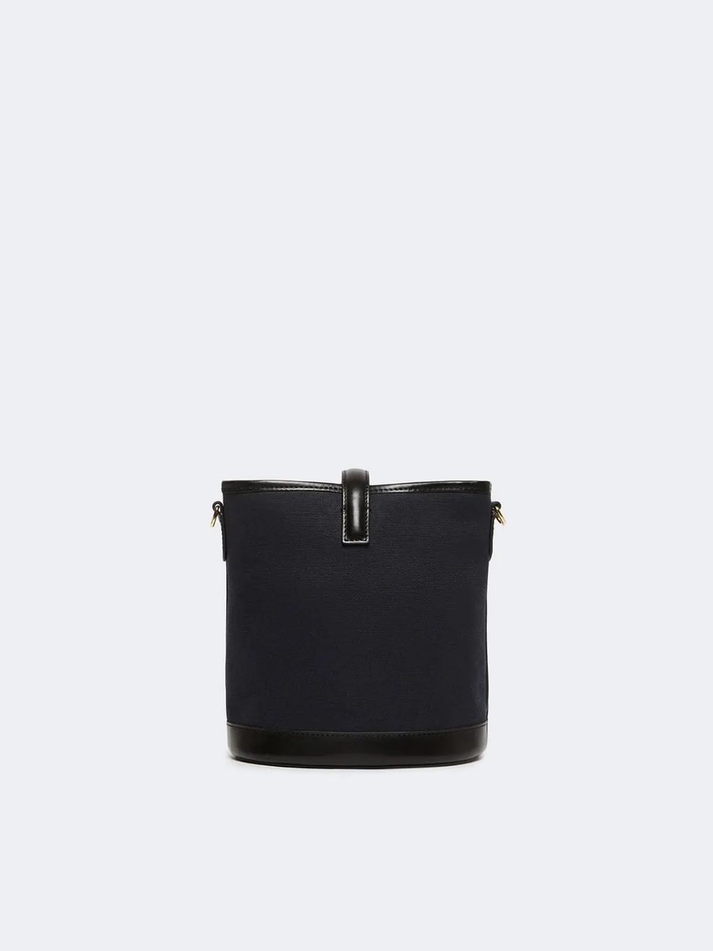Small Canvas And Leather Bucket Bag
