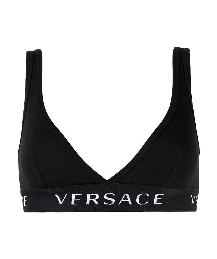 Logo-Print Bra