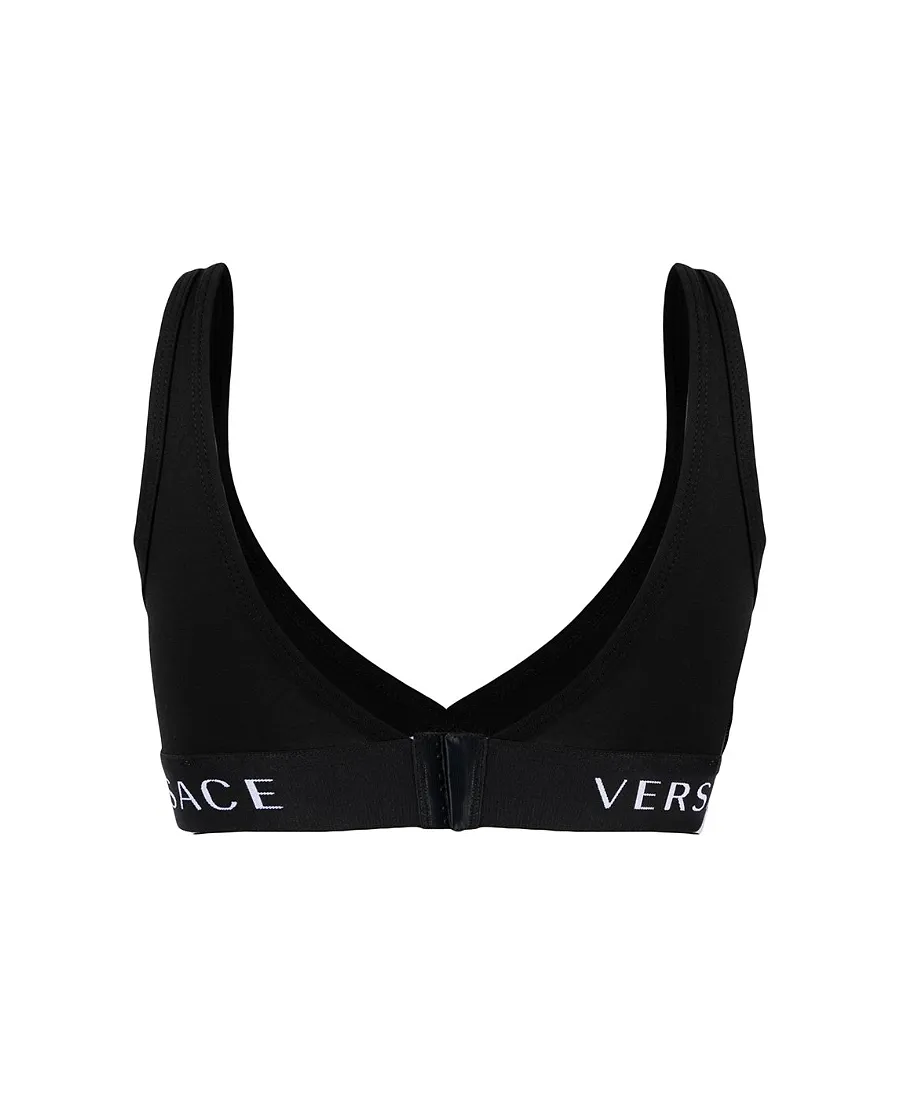 Logo-Print Bra