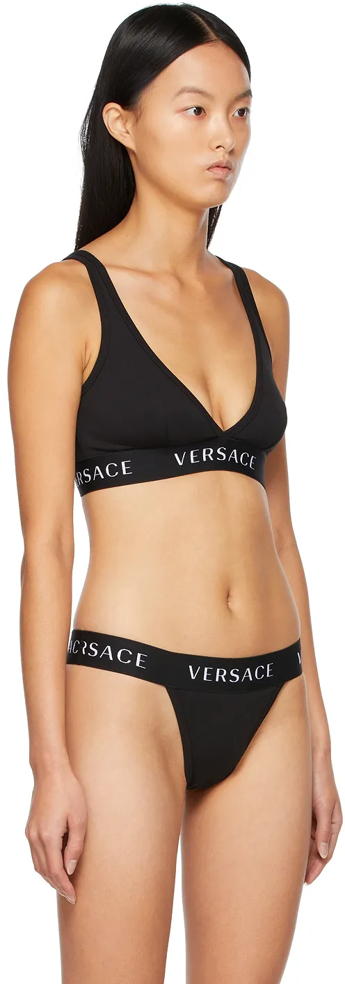 Logo-Print Bra