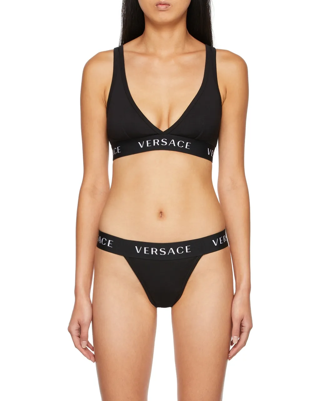 Logo-Print Bra