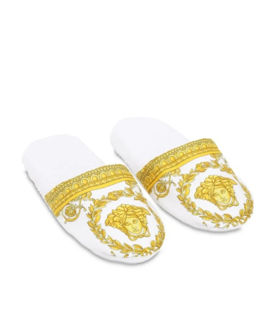 Logo Printed Cotton Slippers