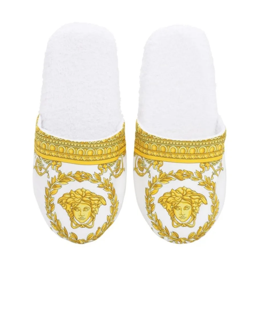 Logo Printed Cotton Slippers