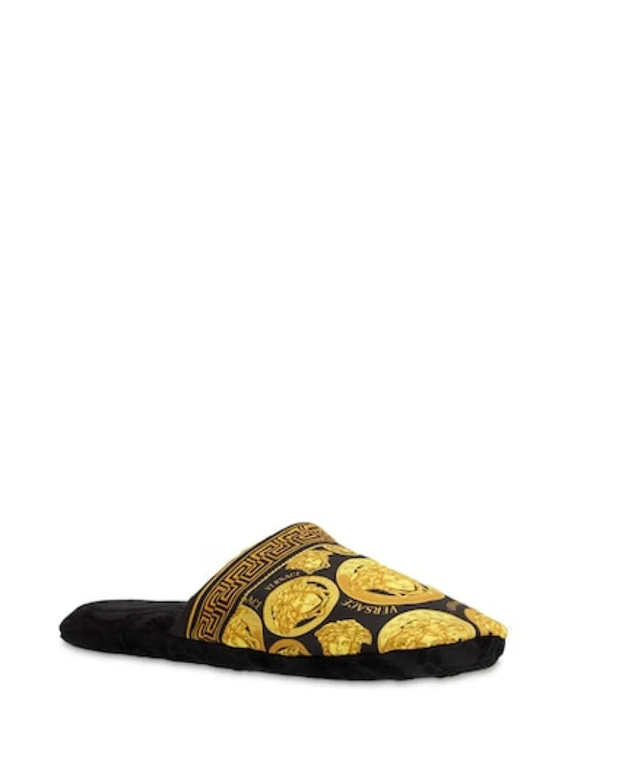 Logo Printed Cotton Slippers