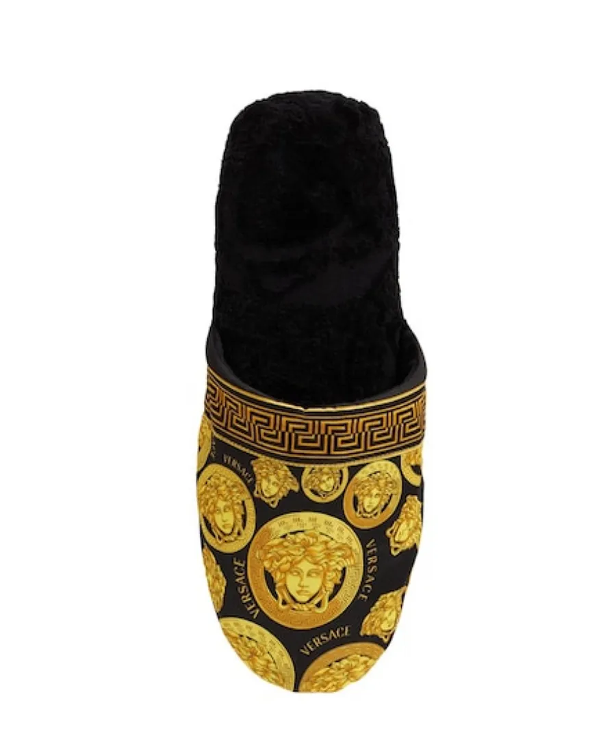 Logo Printed Cotton Slippers