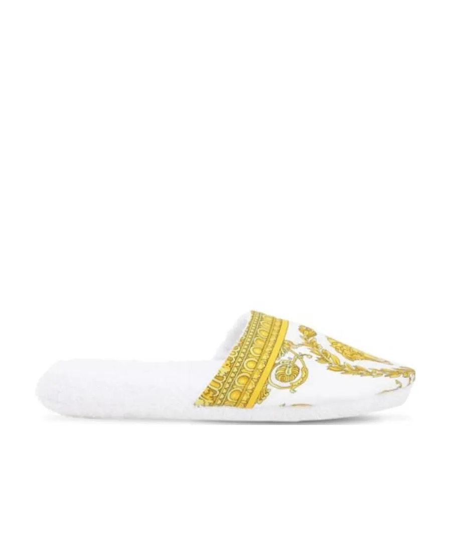 Logo Printed Cotton Slippers