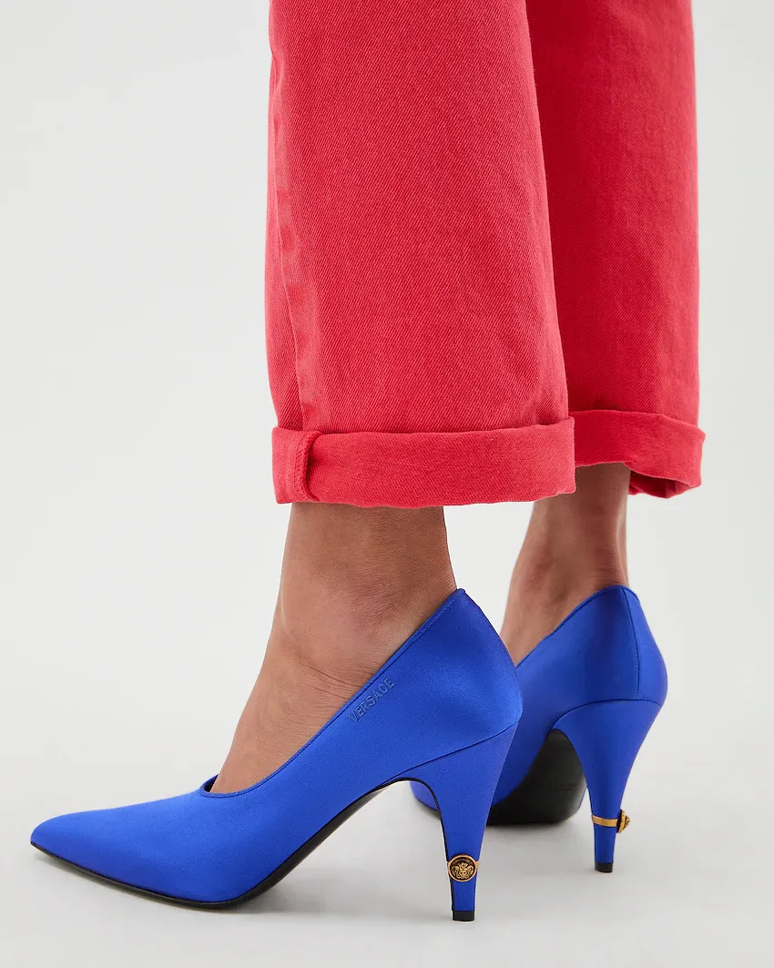 Versace Pointed-Toe Slip-On Pumps