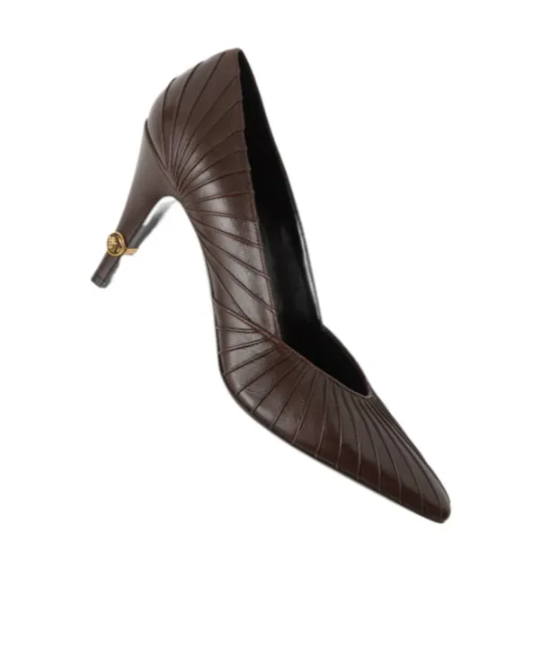 Versace Gianni Pleated Heeled Pumps