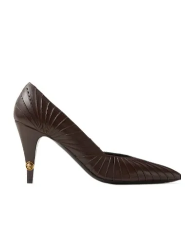 Versace Gianni Pleated Heeled Pumps