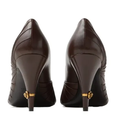 Versace Gianni Pleated Heeled Pumps