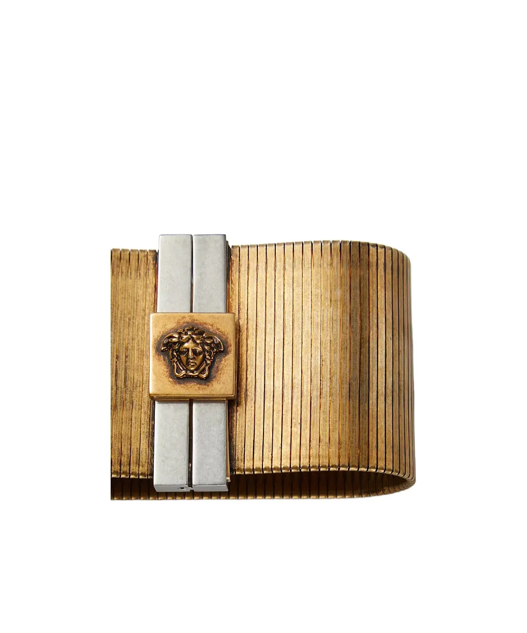 Versace Textured Medusa Cuff Bracelet