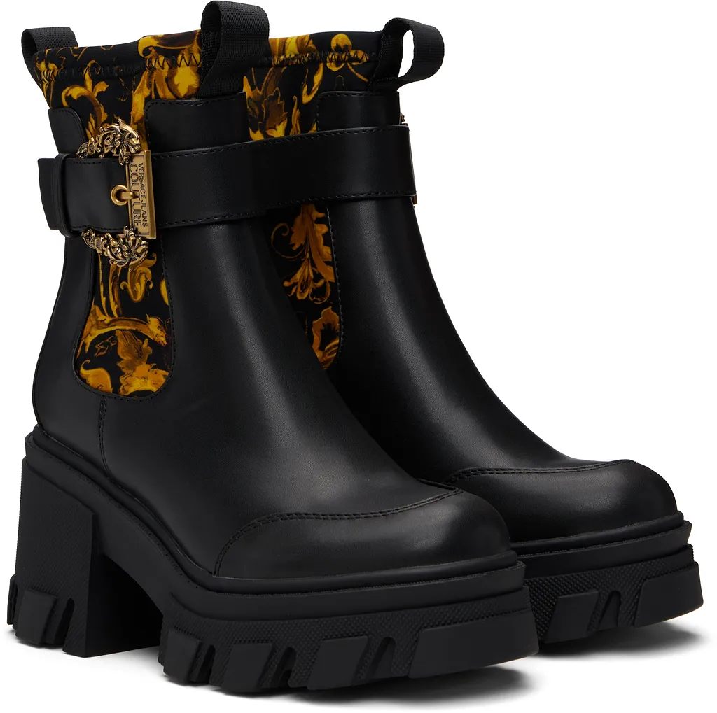 Buckle-Detail Platform Boots