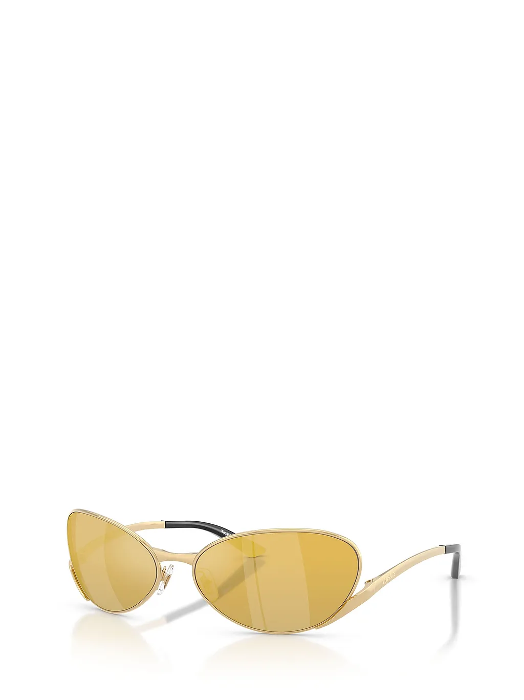 Metallic Oval-Frame Sunglasses