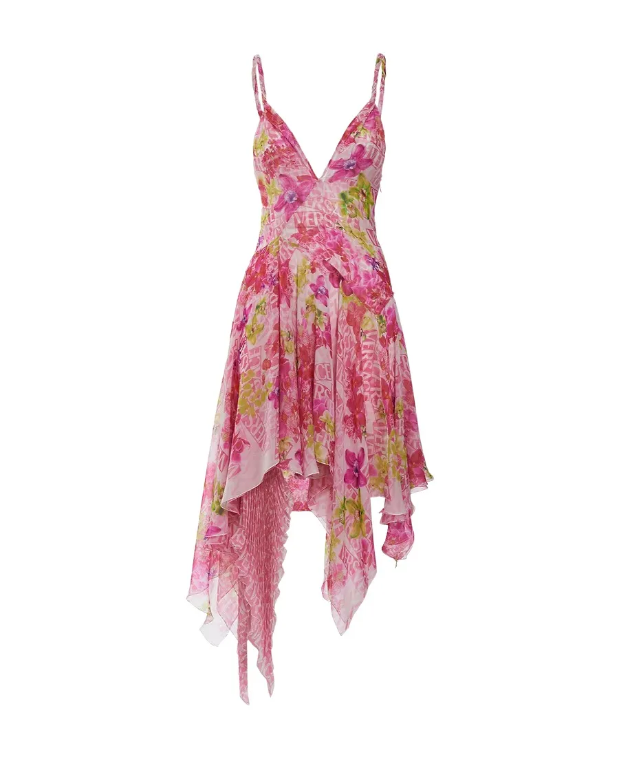 Orchid Print Mini Dress