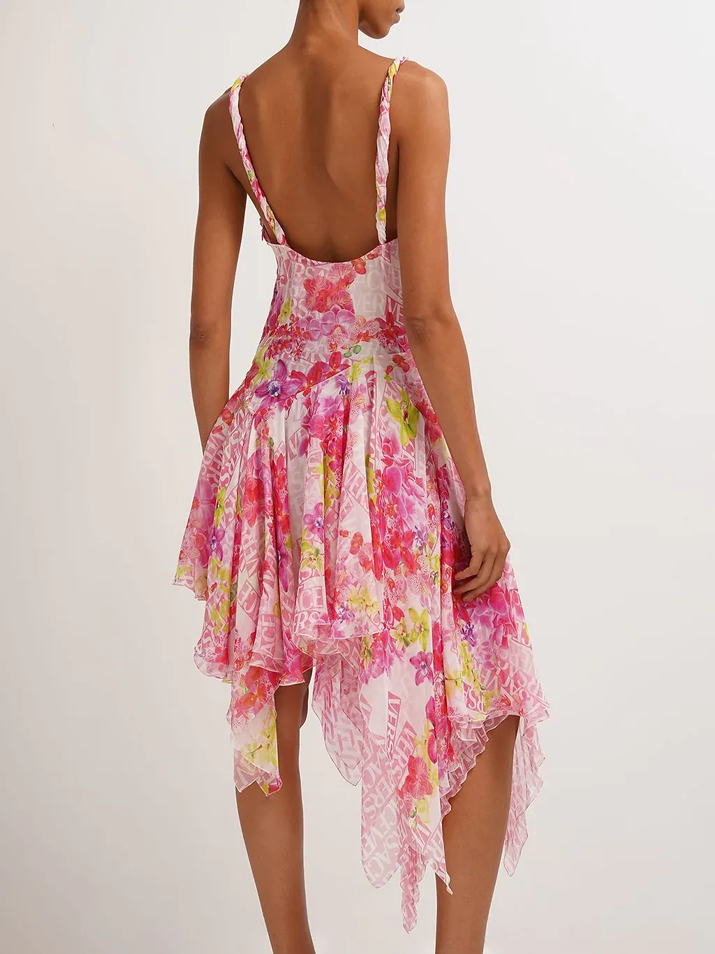 Orchid Print Mini Dress