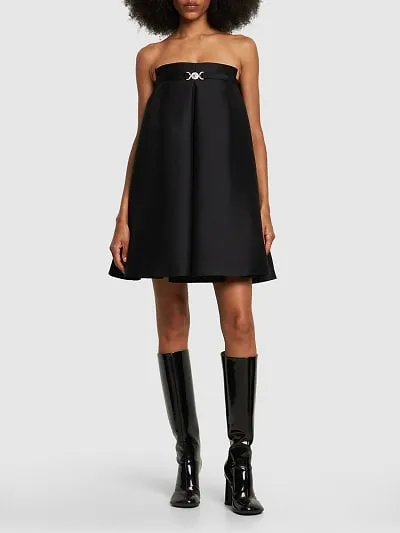 Metal Logo Detail Dress