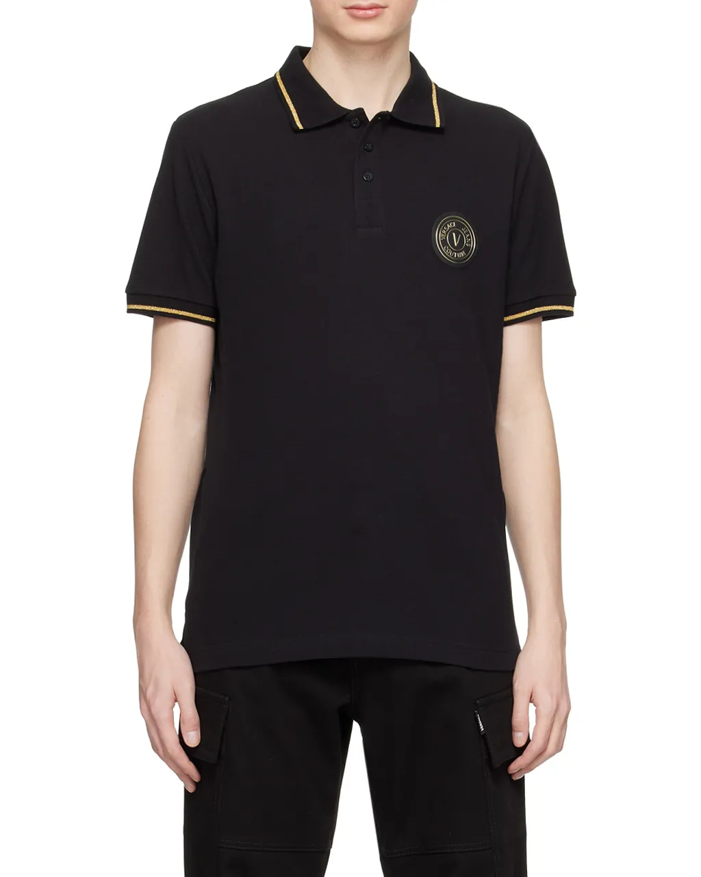 Chest Logo-Patch Polo Shirt