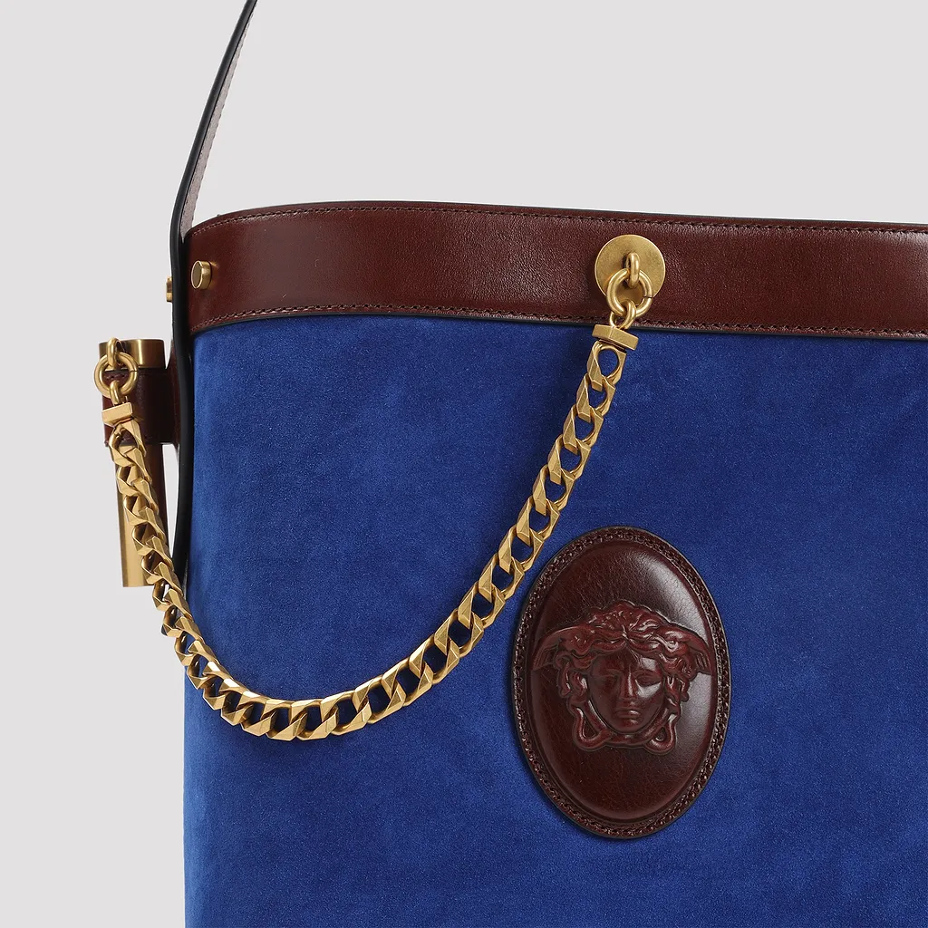 Versace Pivot Small Bucket Bag