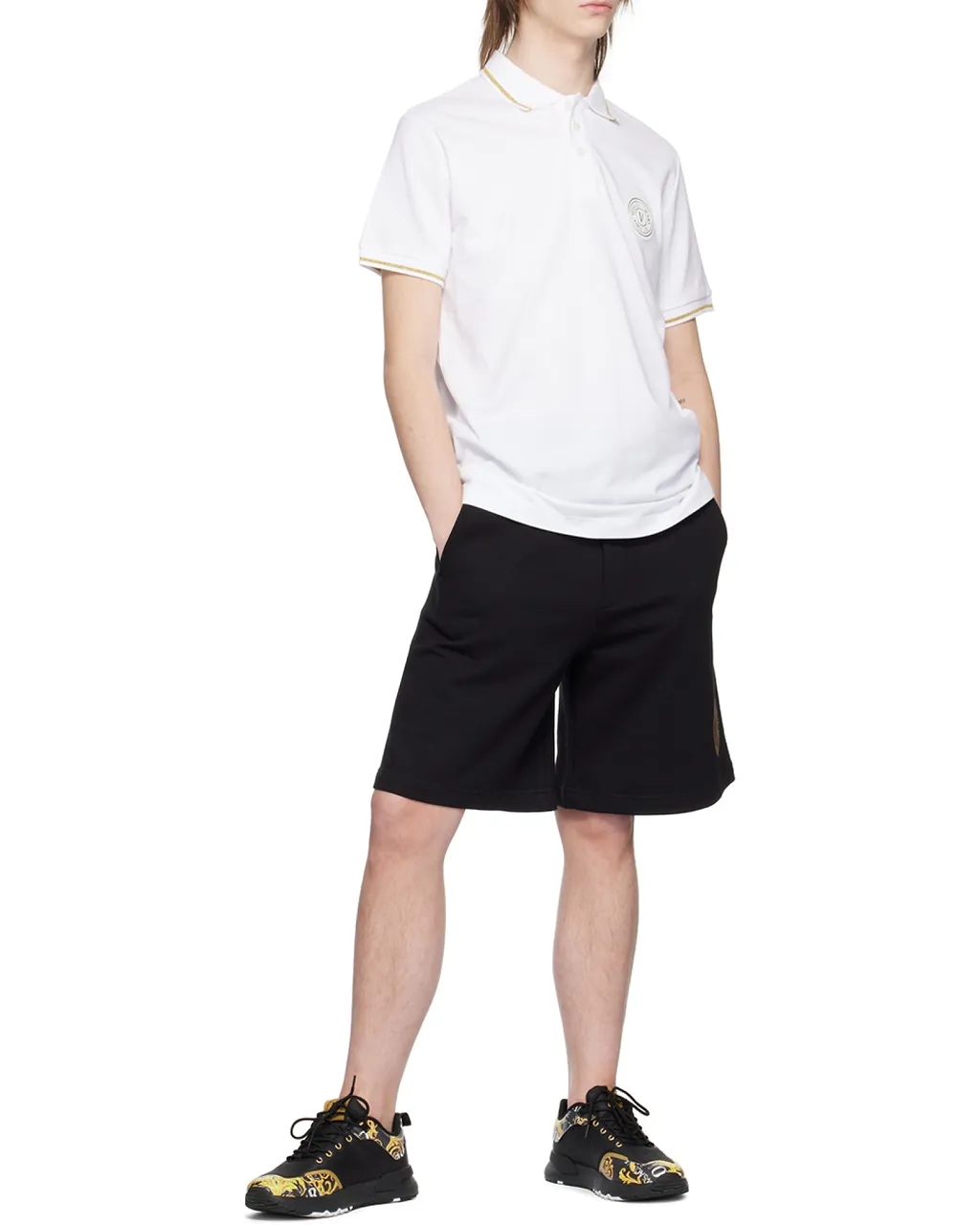 Chest Logo-Patch Polo Shirt