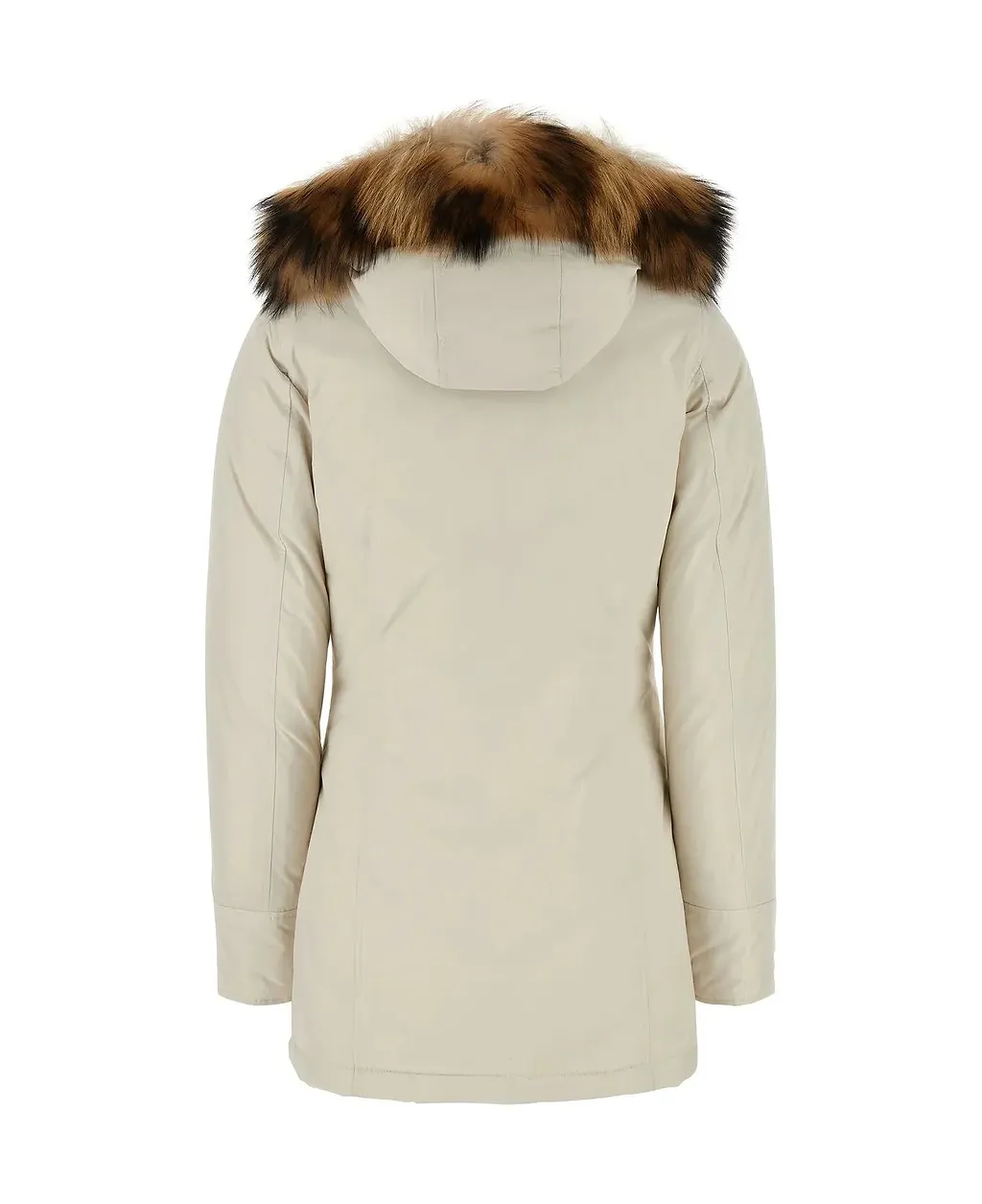 Ivory Polyester Luxury Arctic Down Jacket