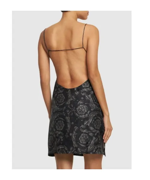 Printed Suspenders Dress