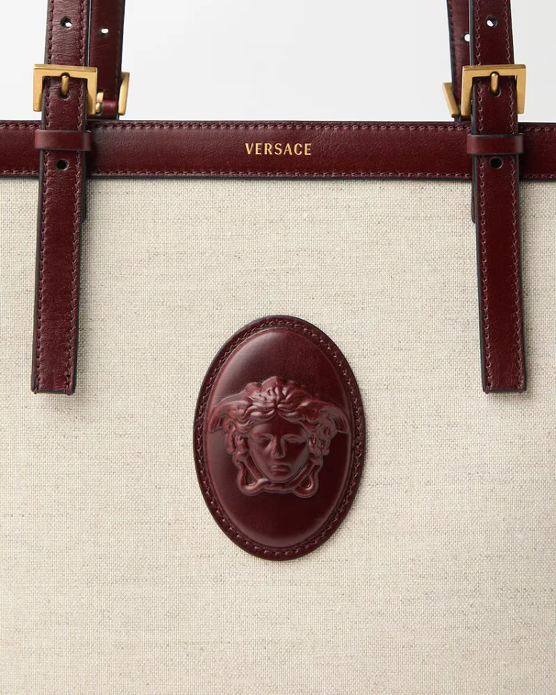 Versace Rivi Re Logo Tote Bag