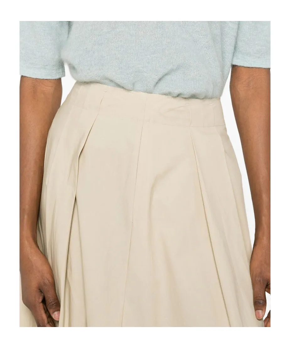 Woolrich Pleated Poplin Maxi Skirt