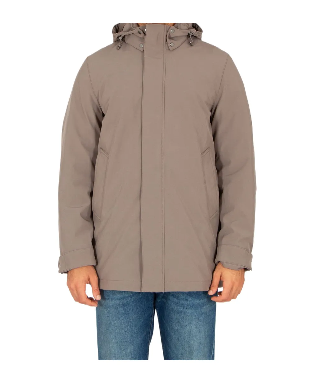 Regular Fit Soft Shell Down Barrow Mac Coat
