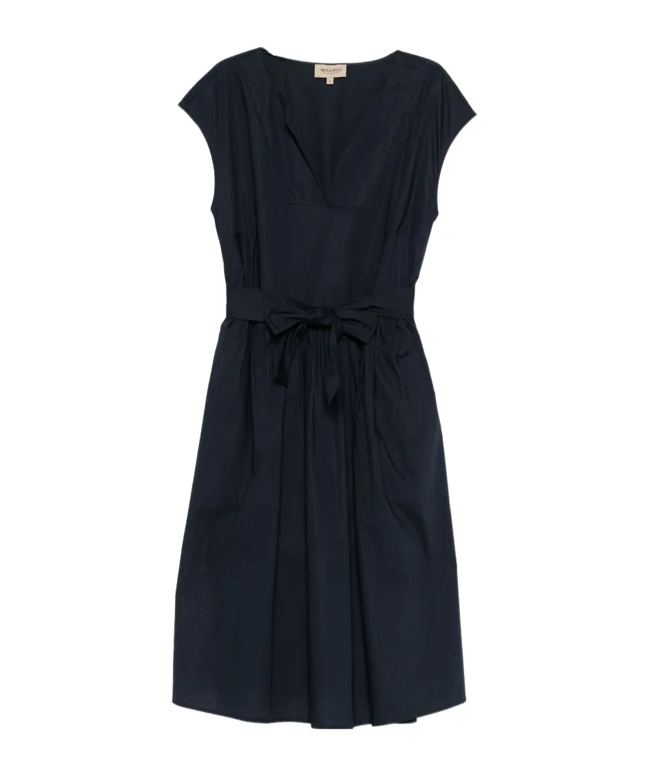 Woolrich Belted Poplin Short Dress