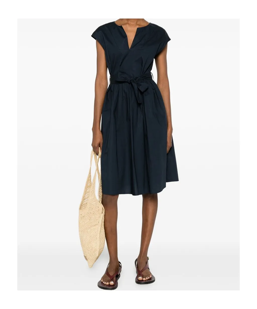 Woolrich Belted Poplin Short Dress