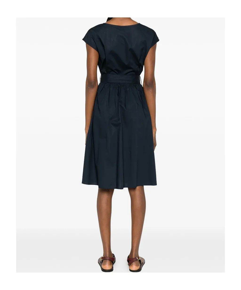 Woolrich Belted Poplin Short Dress