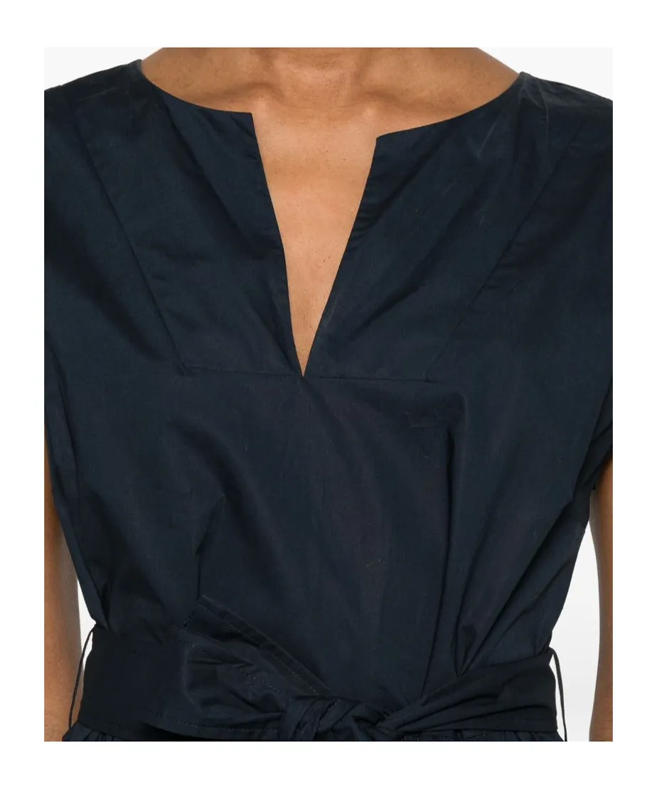 Woolrich Belted Poplin Short Dress