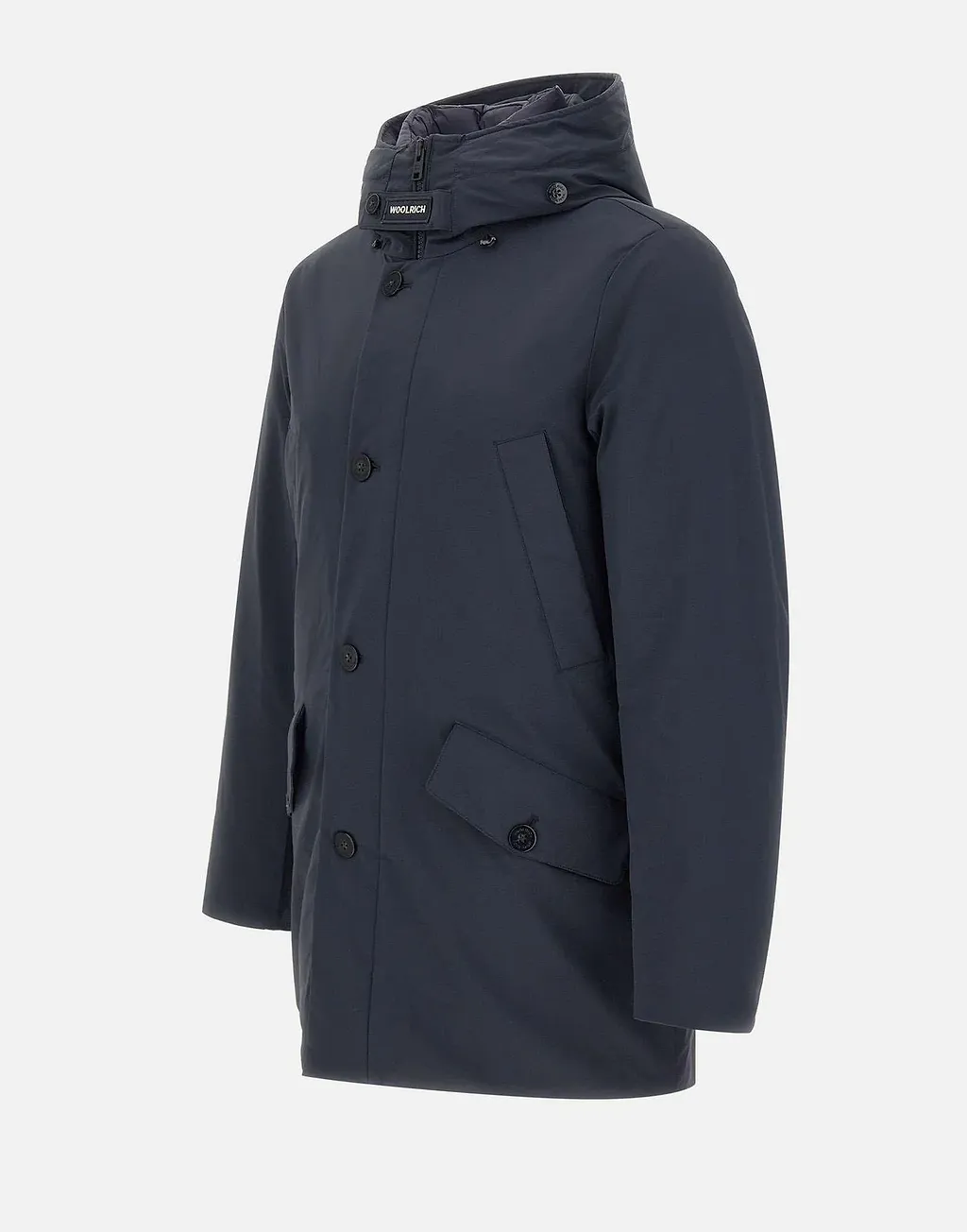 Woolrich Buttoned Hooded Coat
