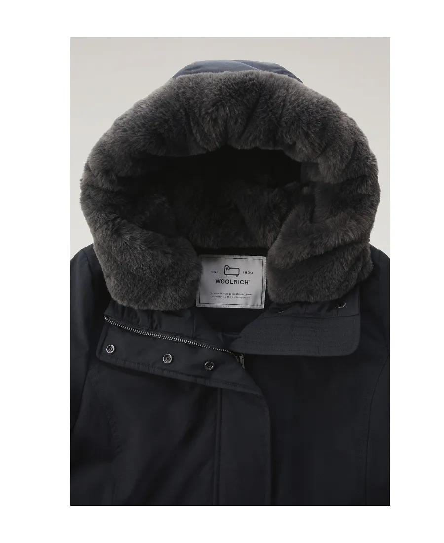 Woolrich Logo-Patch Zip-Up Padded Coat