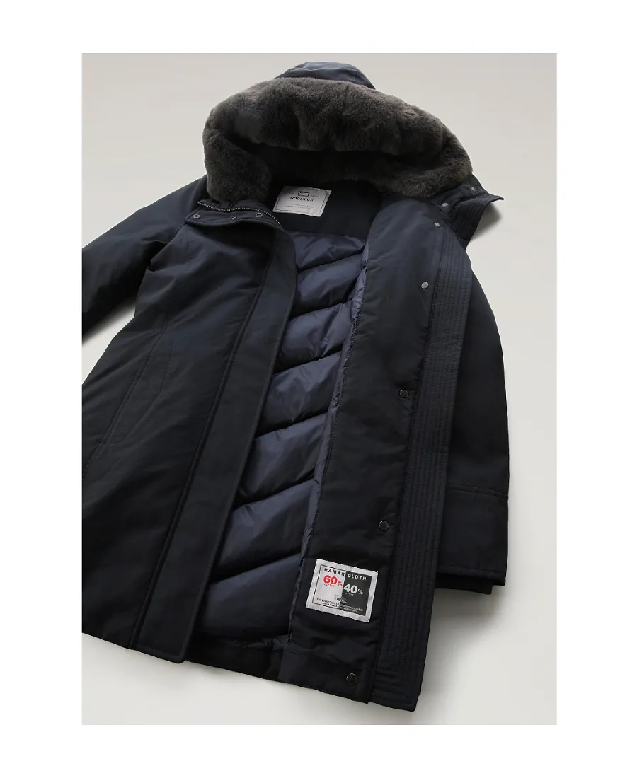 Woolrich Logo-Patch Zip-Up Padded Coat