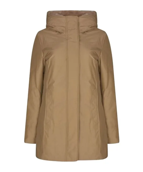 Woolrich Logo-Patch Zip-Up Padded Coat
