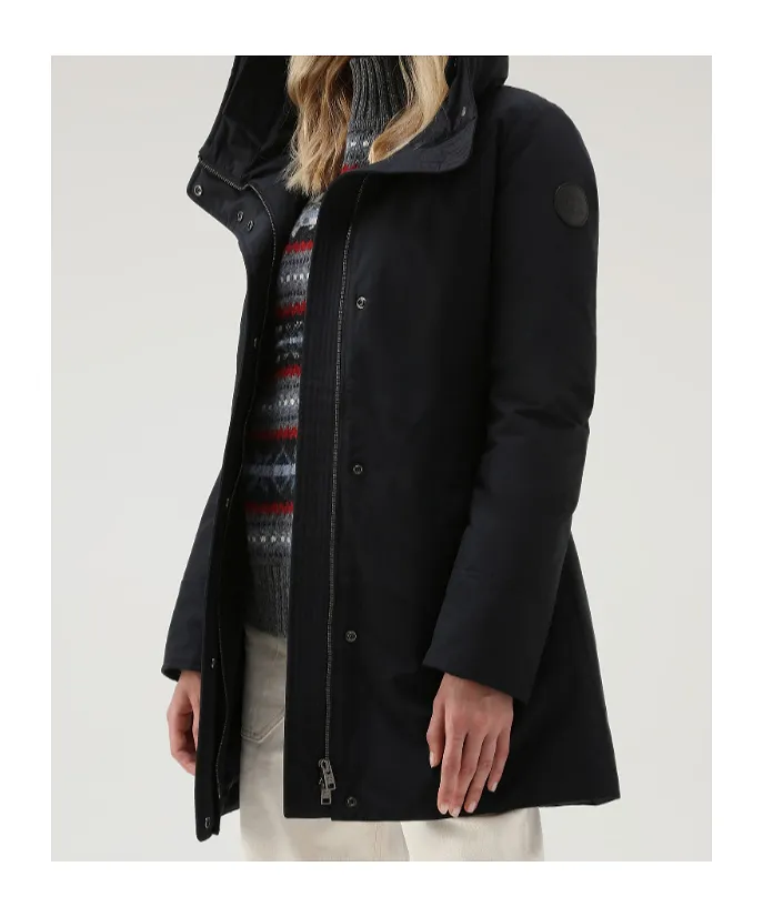 Woolrich Logo-Patch Zip-Up Padded Coat